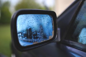 Car in the rain